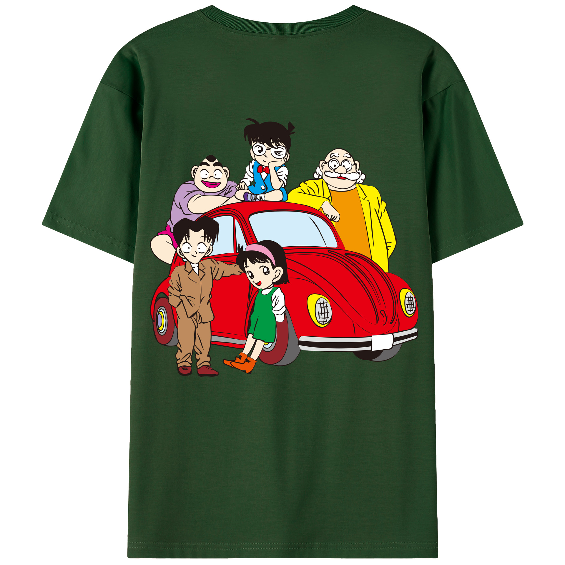 （画像用） 名探偵コナン Detective Conan 綿100％半袖Tシャツ（背面プリント）